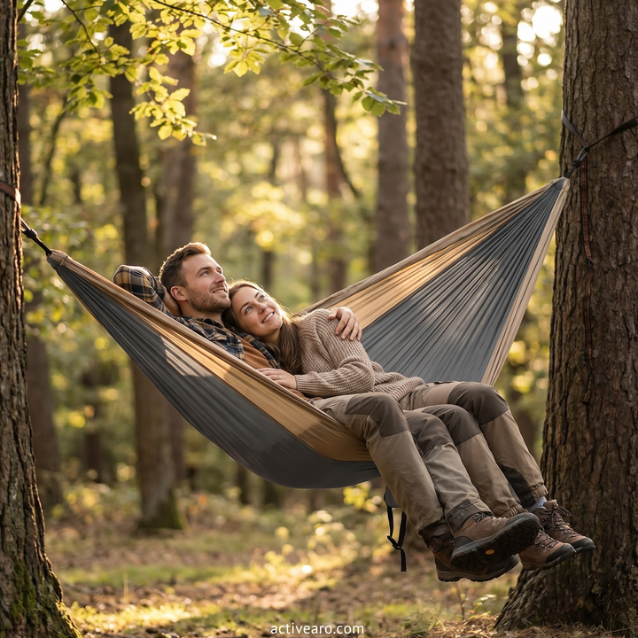 Double Parachute Hammock with Tree Straps – Camping Hammock for Backpacking