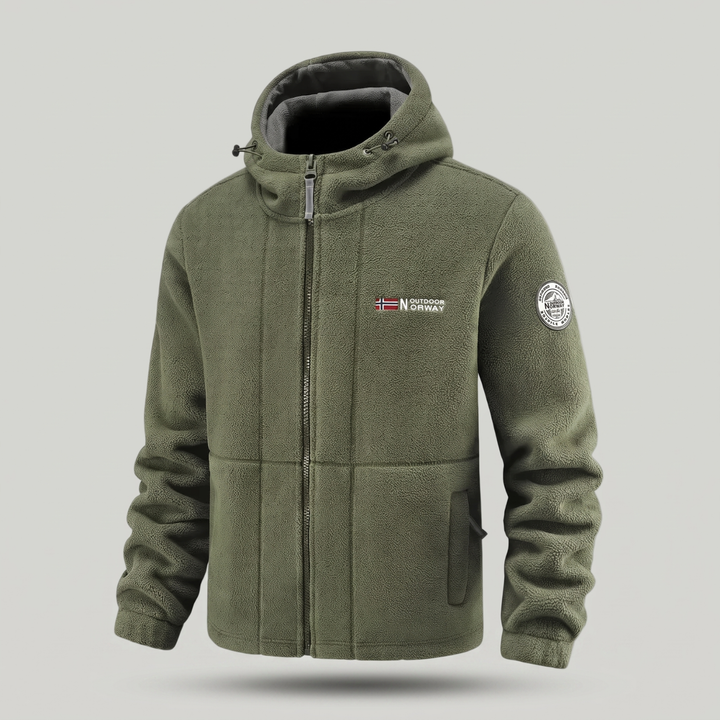Men’s Fleece Jacket with Windproof Design – Warm Layer for Outdoor Use