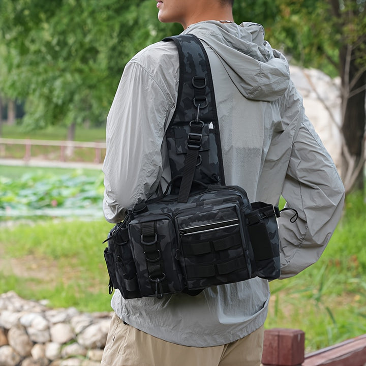 Heavy-Duty Fishing Backpack with Rod Holder – Multi-Compartment Outdoor Gear Pack
