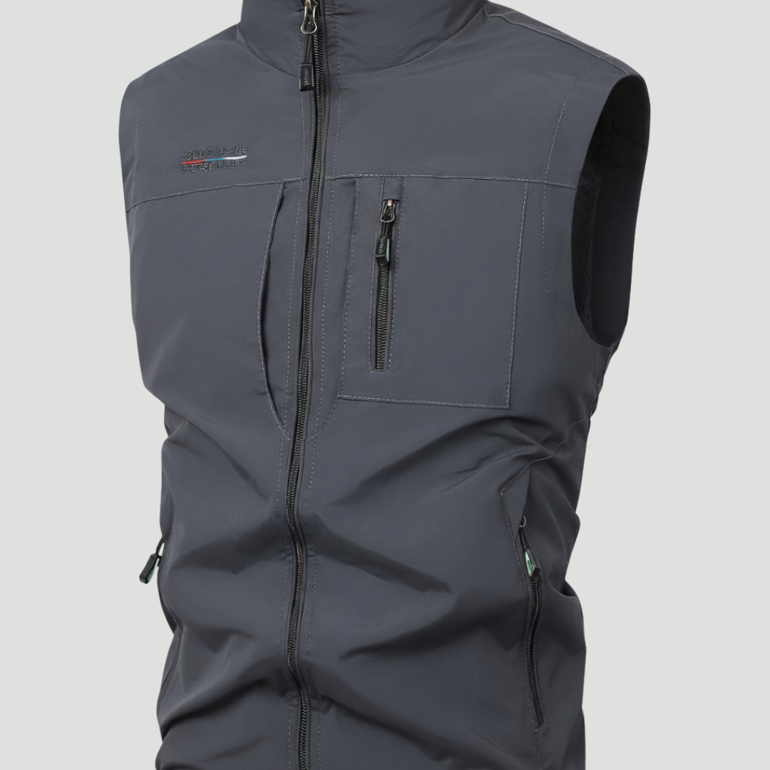 Lightweight Multi-Pocket Outdoor Gilet – Quick-Dry Layer for Active Use