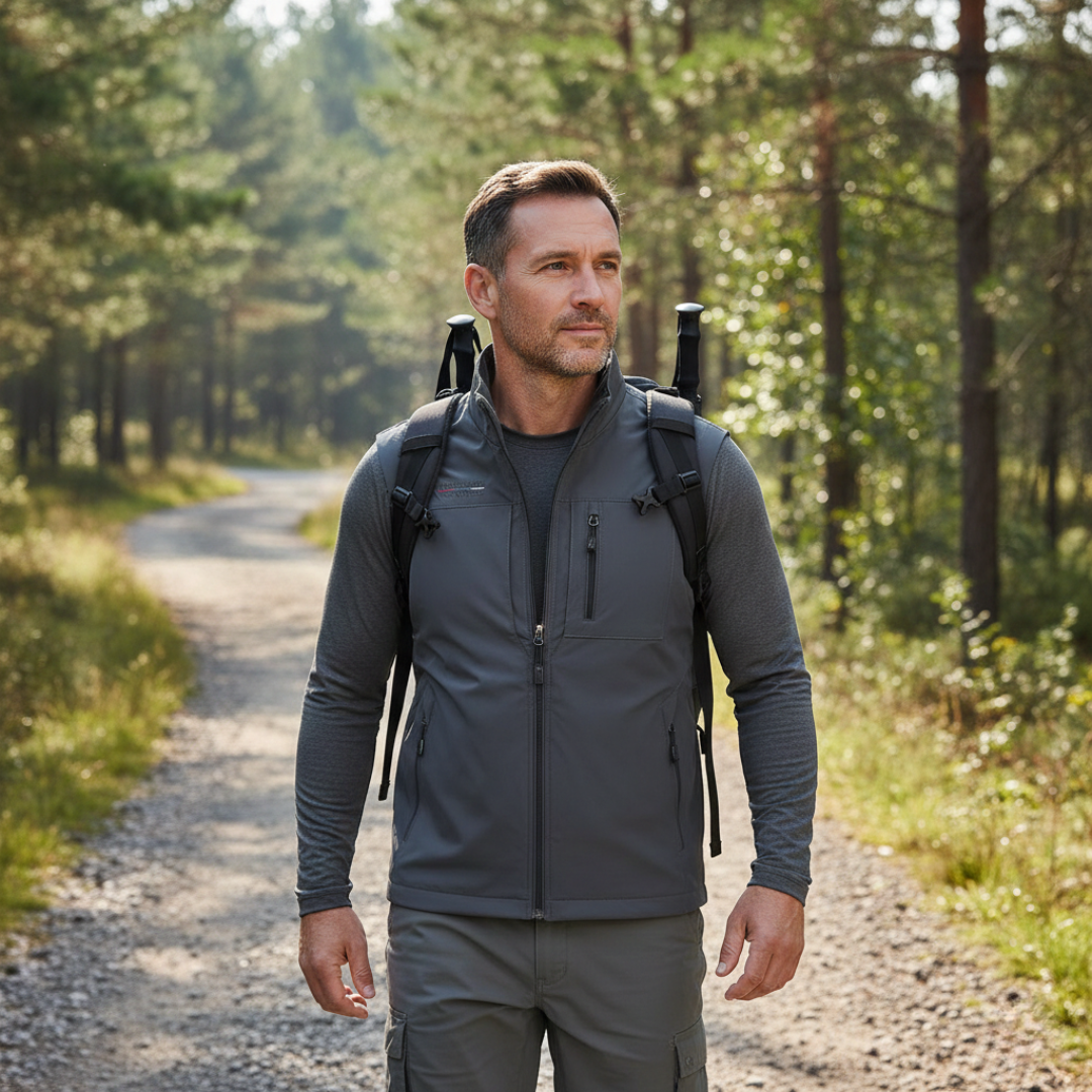 Lightweight Multi-Pocket Outdoor Gilet – Quick-Dry Layer for Active Use