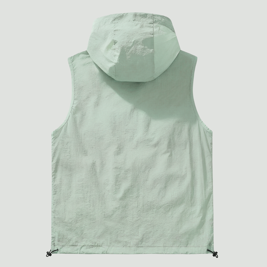 Lightweight Hooded Sleeveless Fishing Vest – Summer Outdoor Layer