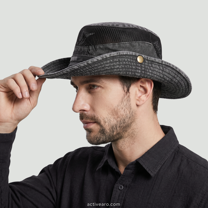 Lightweight Panama-Style Hat – Breathable Mesh Sun Hat for Outdoor Use