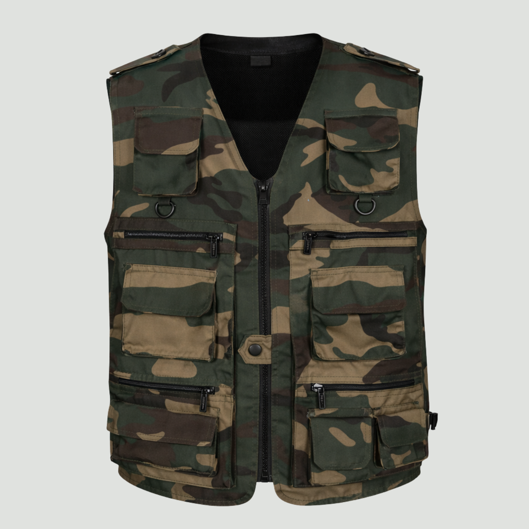 Men’s Camouflage Outdoor Vest – Multi Pocket Utility Design
