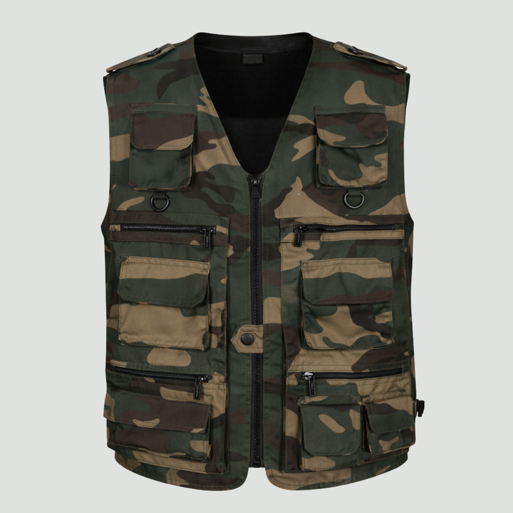 Men’s Camouflage Outdoor Vest – Multi Pocket Utility Design