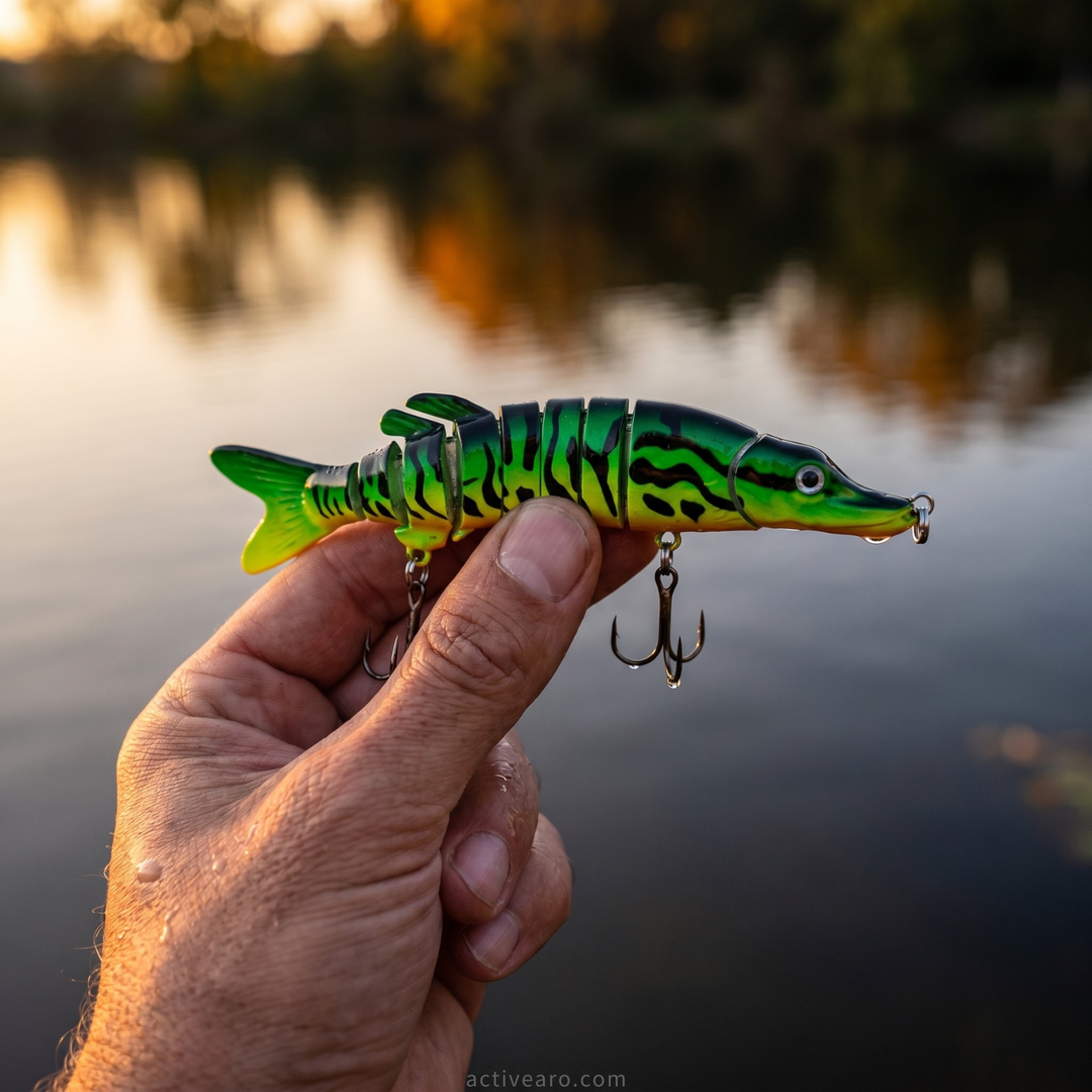Multi-Jointed Swimbait Fishing Lure – Slow Sinking Hard Bait for Freshwater & Saltwater - 4.9 inch
