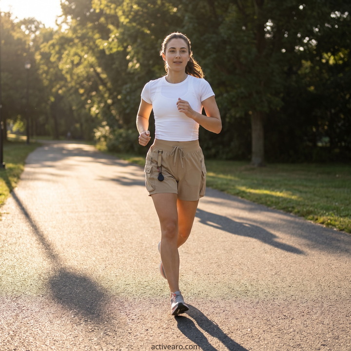Women's Running and Hiking Shorts with Zippered Pockets – Quick-Dry Lightweight