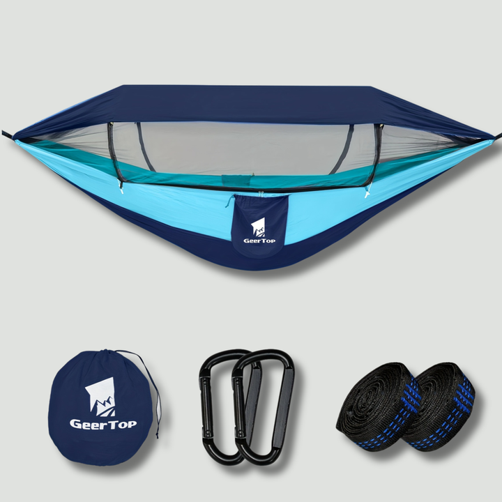 3in1 Camping Hammock with Mosquito Net and Sun Shelter, 440lb Nylon Double Hammock