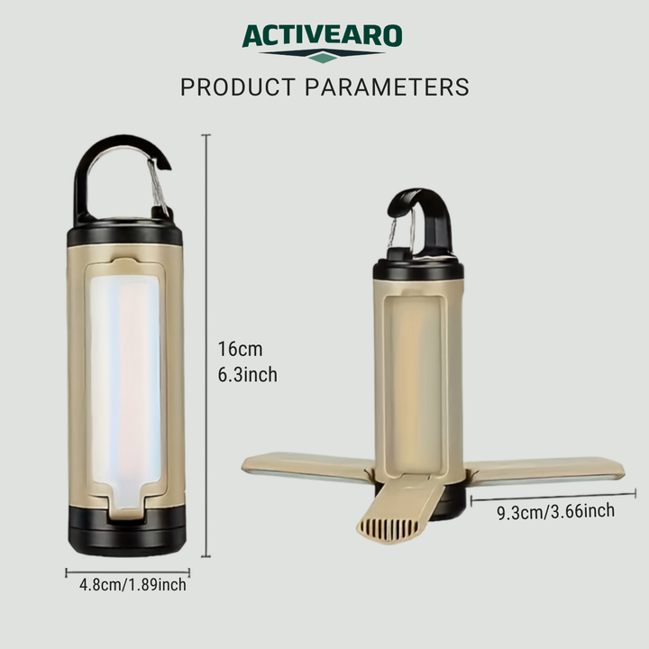 Rechargeable LED Camping Lantern – 360-Degree 6-Mode USB Light for Hiking and Emergency
