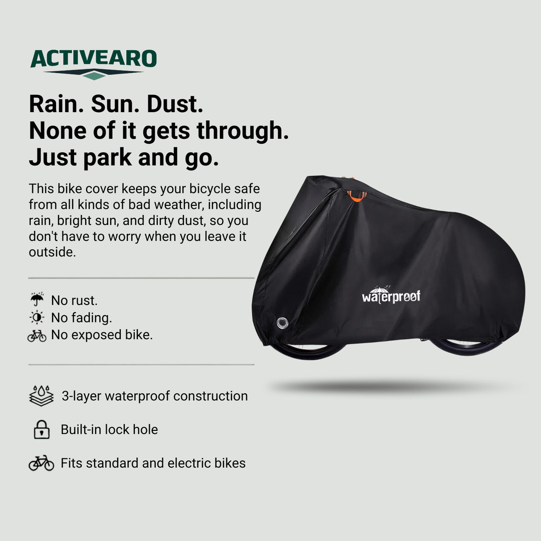 Waterproof Bike Cover – 3-Layer UV and Dust Protection for Standard and Electric Bikes