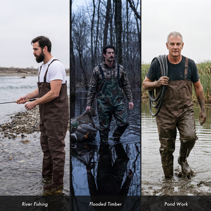 Three uses: river fishing, flooded timber, pond work