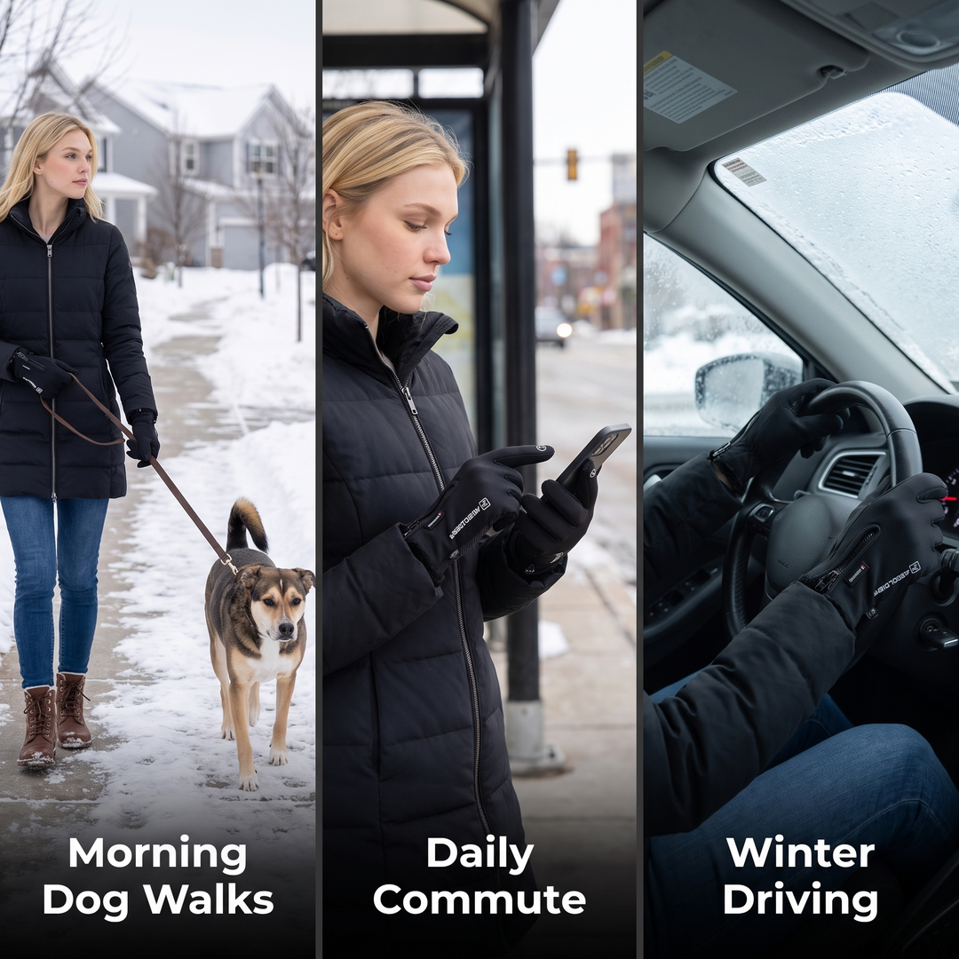 Winter gloves for morning dog walks, the daily commute and winter driving
