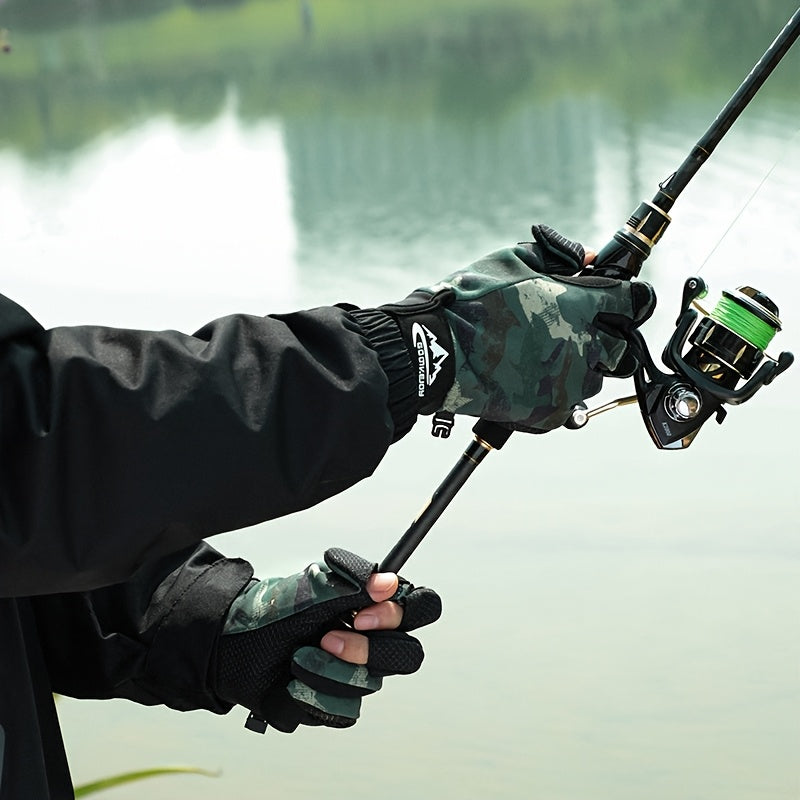 Fingerless Fishing Gloves – Non-Slip Grip & Light Insulation for Outdoor Use