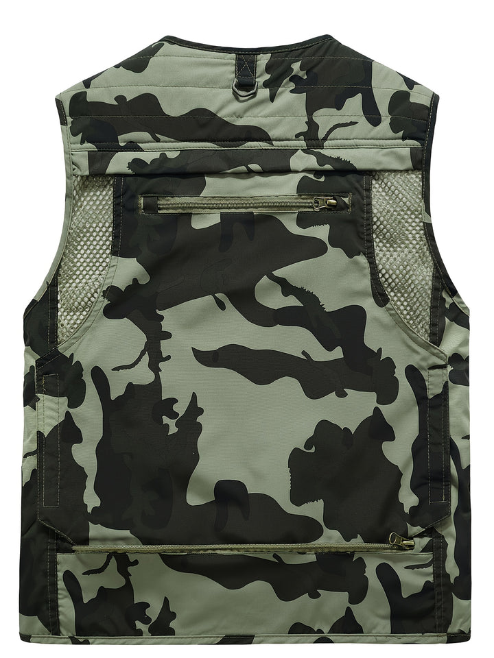 Men’s Multi-Pocket Outdoor Vest – Lightweight & Breathable for Fishing and Field Use
