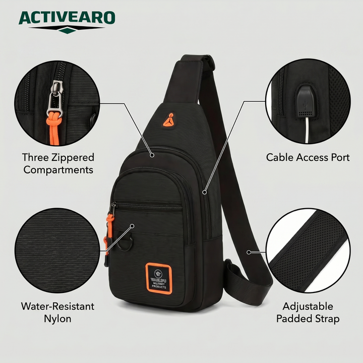 Lightweight Outdoor Crossbody Bag – Water Resistant Utility Carry