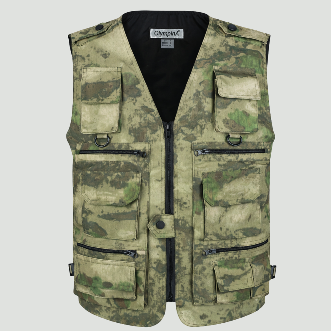 Men’s Camouflage Outdoor Vest – Multi Pocket Utility Design