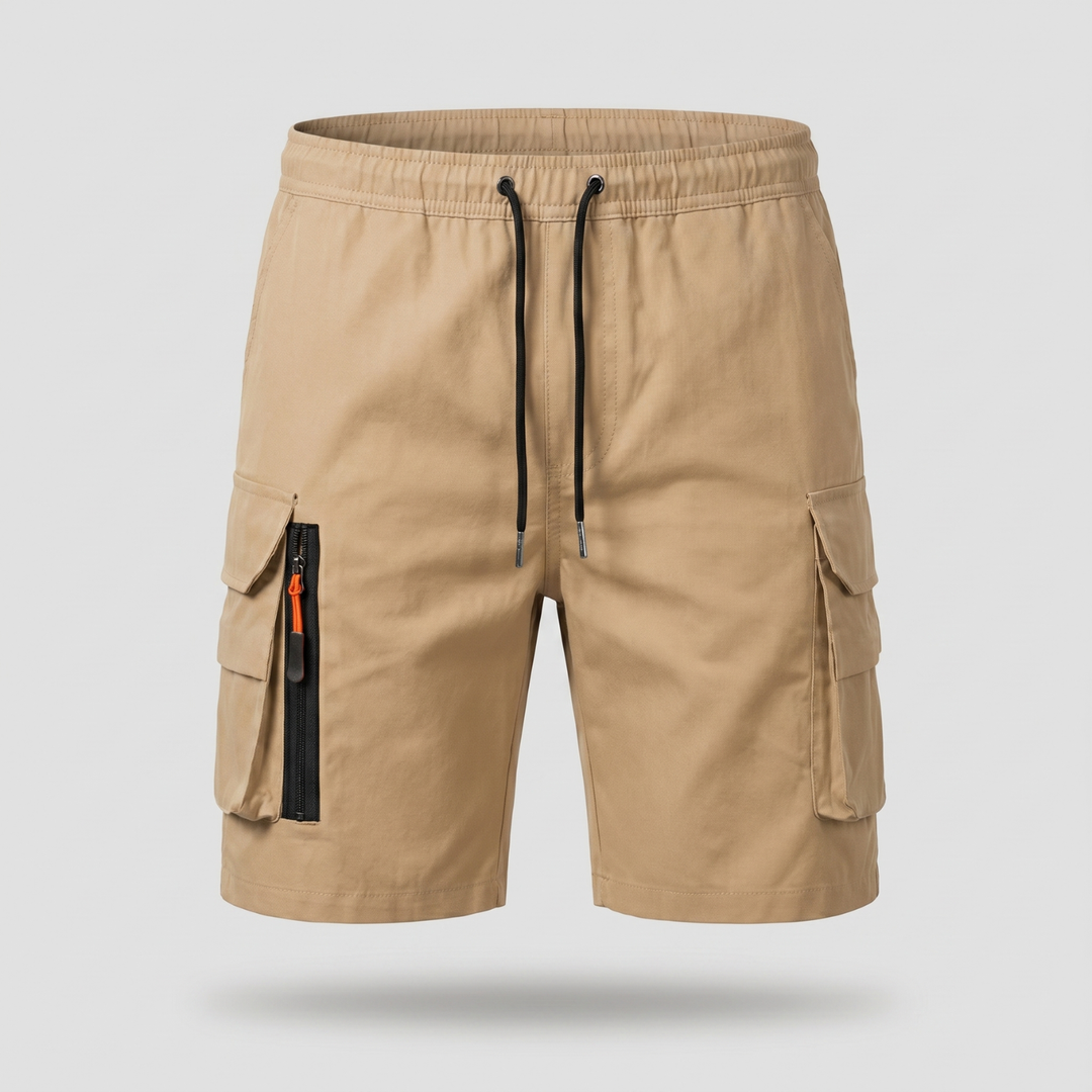 Men’s Lightweight Cargo Shorts with Zip Pockets – Outdoor Hiking Fit