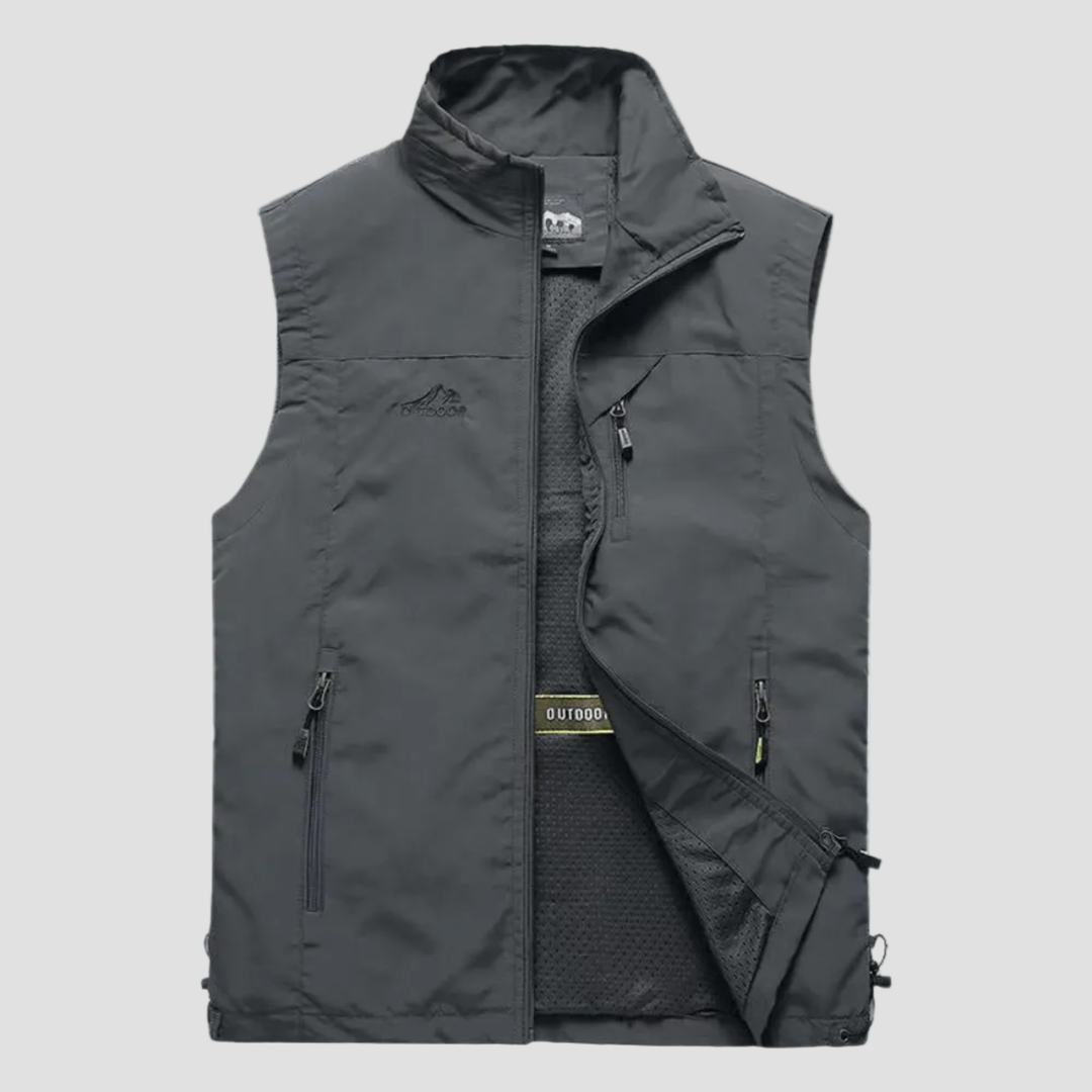 Lightweight Breathable Hiking Vest – Multi-Pocket Outdoor Layer