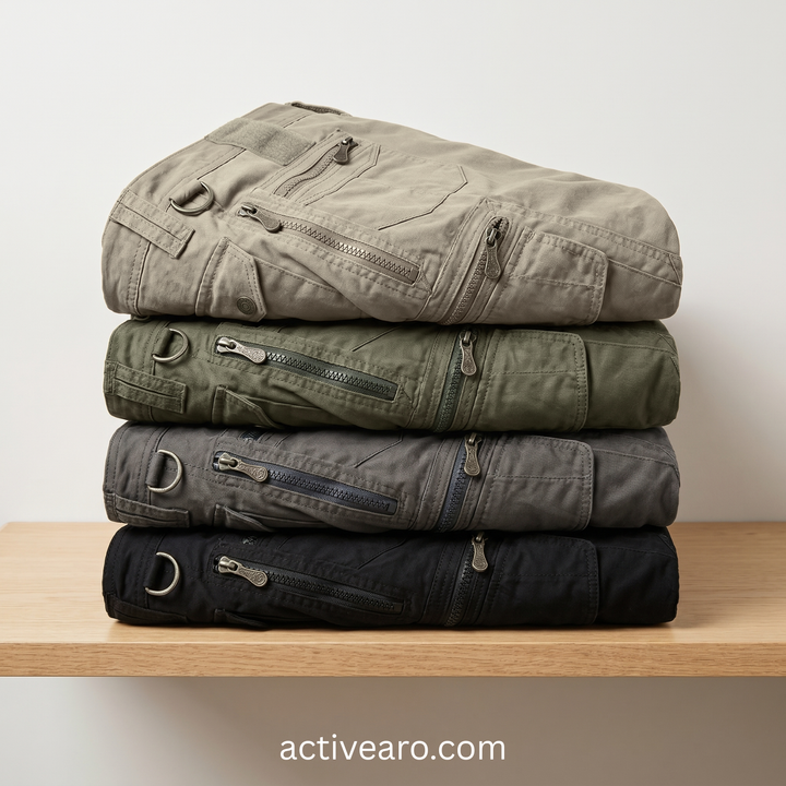 Men’s Outdoor Cargo Shorts – Zip Pockets for Hiking and Fishing