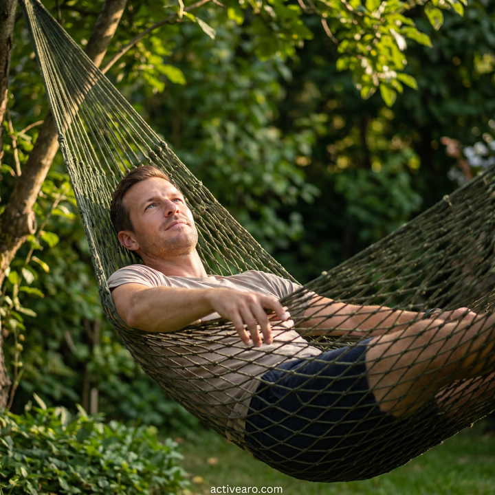 Mesh Nylon Hammock - Lightweight for Camping Garden and Backyard