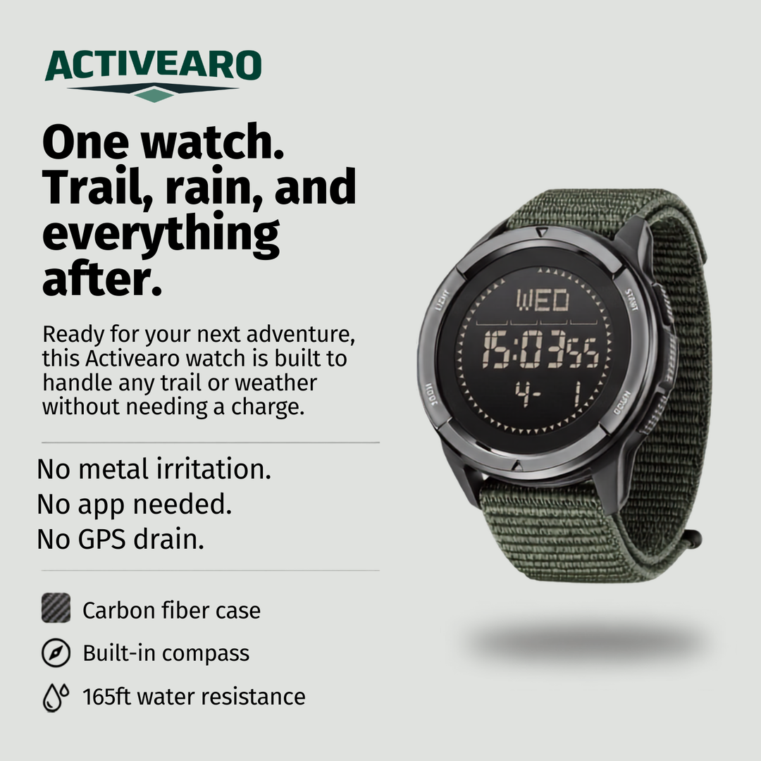 Men's Digital Sport Watch – Waterproof Compass and Step Tracker for Hiking and Running
