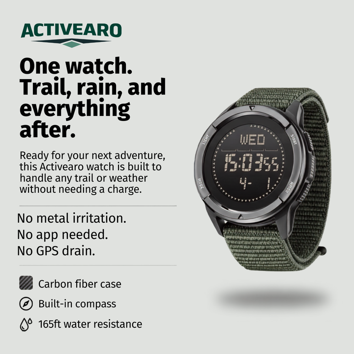 Men's Digital Sport Watch – Waterproof Compass and Step Tracker for Hiking and Running