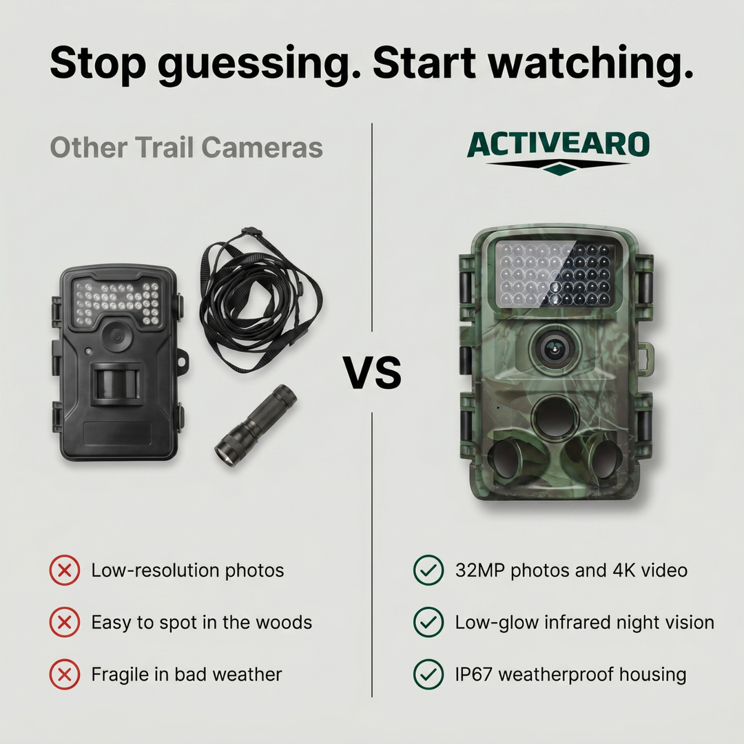 4K 32MP Trail Camera – Motion Detection & Low-Glow Night Vision