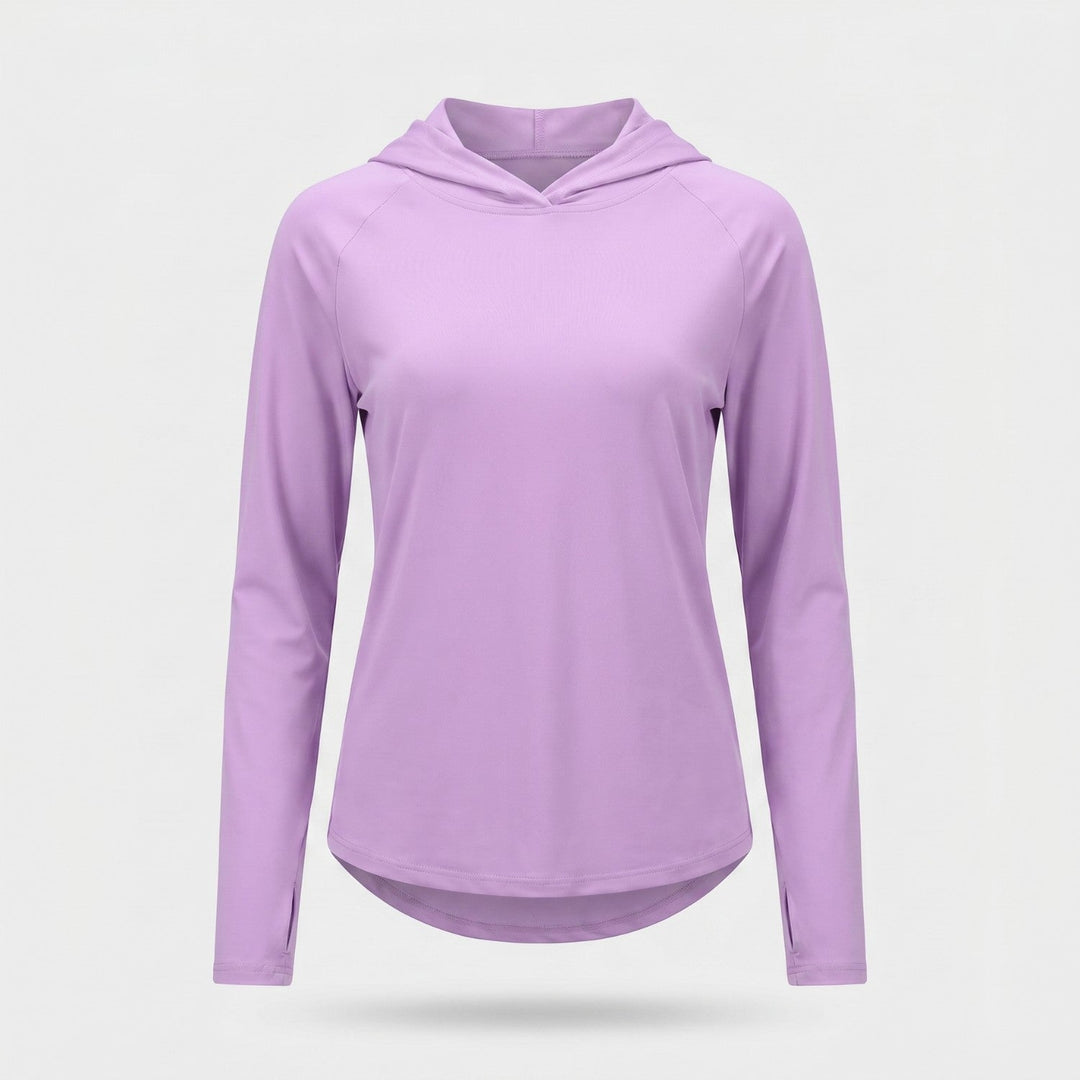 Women's UPF 50+ Sun Hoodie – Lightweight Hooded UV Protection Top for Outdoor and Travel