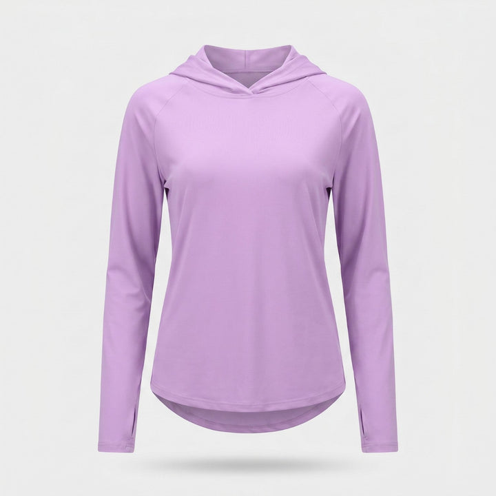 Women's UPF 50+ Sun Hoodie – Lightweight Hooded UV Protection Top for Outdoor and Travel