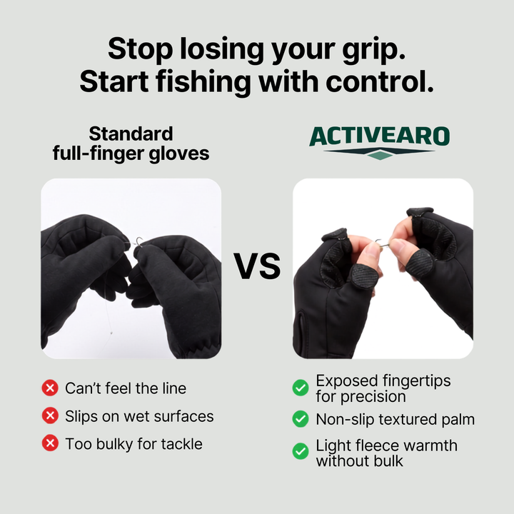 Fingerless Fishing Gloves – Non-Slip Grip & Light Insulation for Outdoor Use