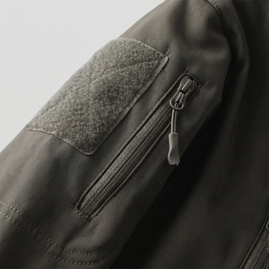 Men’s Hooded Outdoor Sports Jacket – Solid Color with Zipper Closure