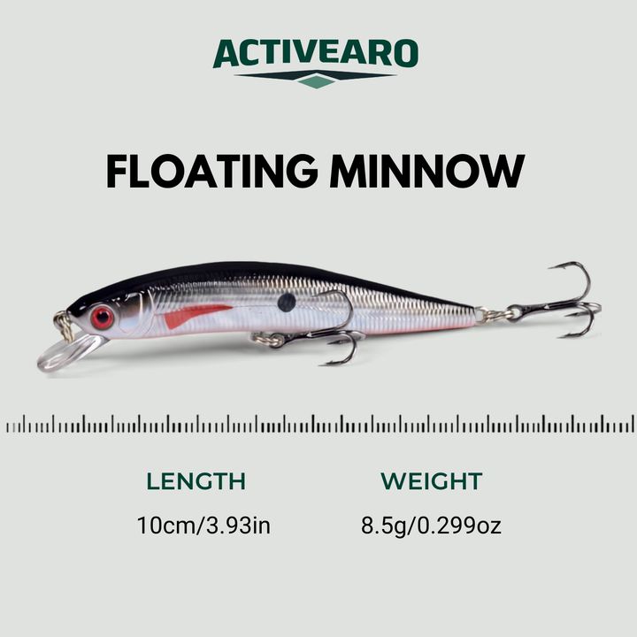 5-Piece Minnow Crankbait Lure Set – Bass Freshwater Saltwater
