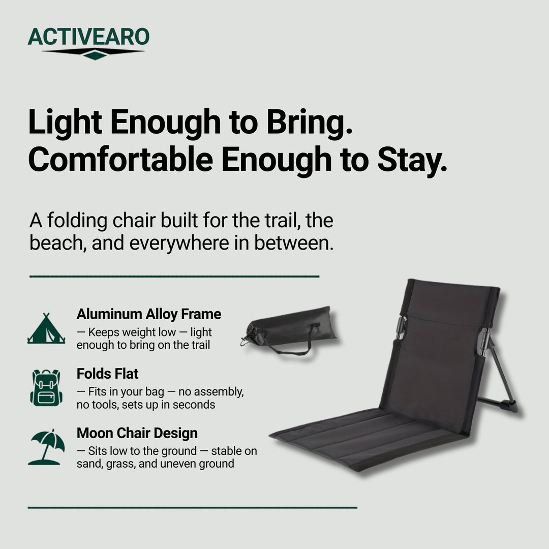 Ultralight Aluminum Folding Camping Chair – Portable Moon Chair for Beach and Outdoor