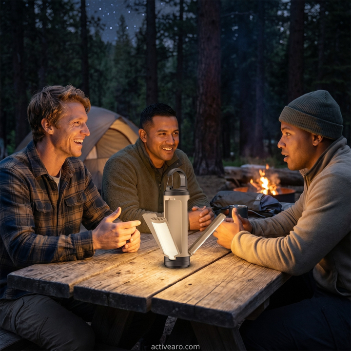 Rechargeable LED Camping Lantern – 360-Degree 6-Mode USB Light for Hiking and Emergency