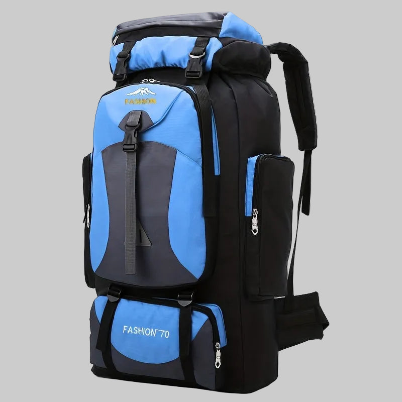 Large hiking backpack – 70L outdoor pack with adjustable straps and buckle closure