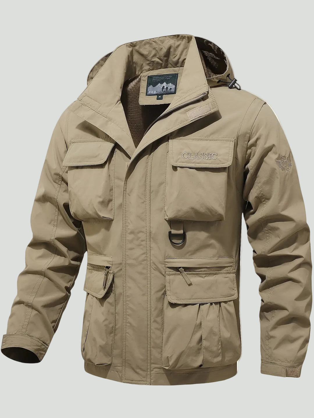 Men’s Outdoor Tactical Jacket – Multi-Pocket Design with Stand Collar