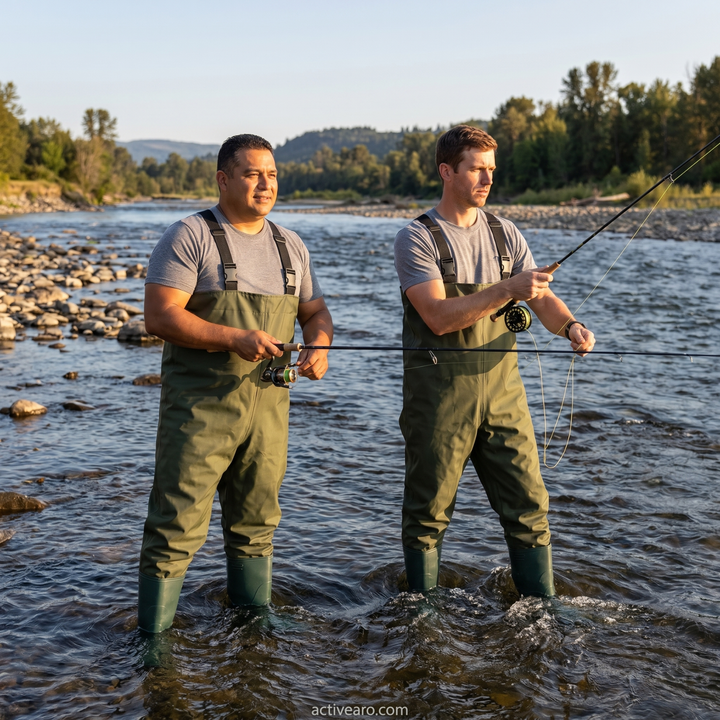 Fishing Waders with Integrated Boots – Waterproof Wading Pants for Outdoor Use