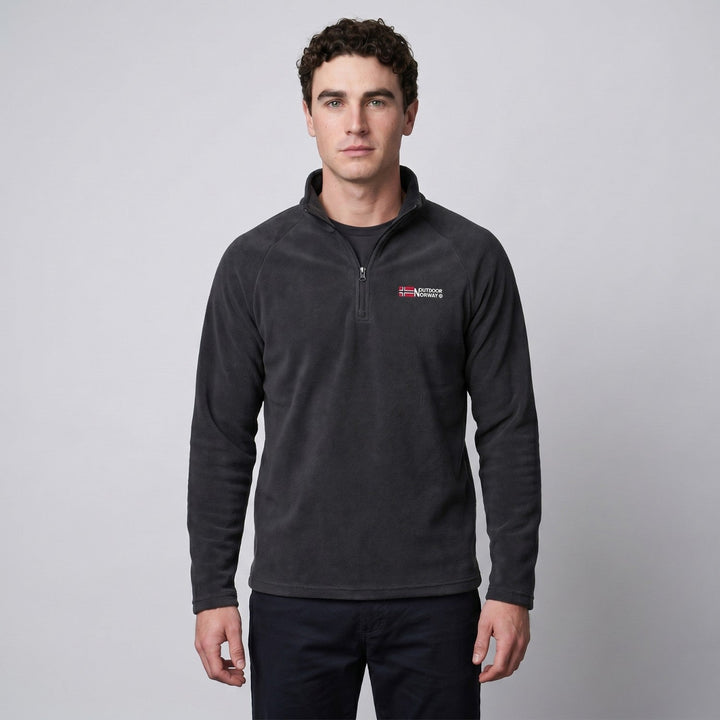Men’s Quarter-Zip Fleece Pullover – Lightweight Outdoor Fleece Jumper for Hiking & Camping