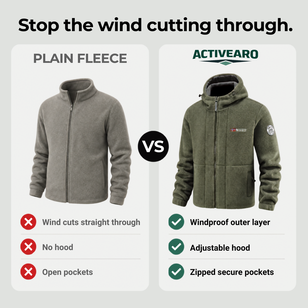 Men’s Fleece Jacket with Windproof Design – Warm Layer for Outdoor Use