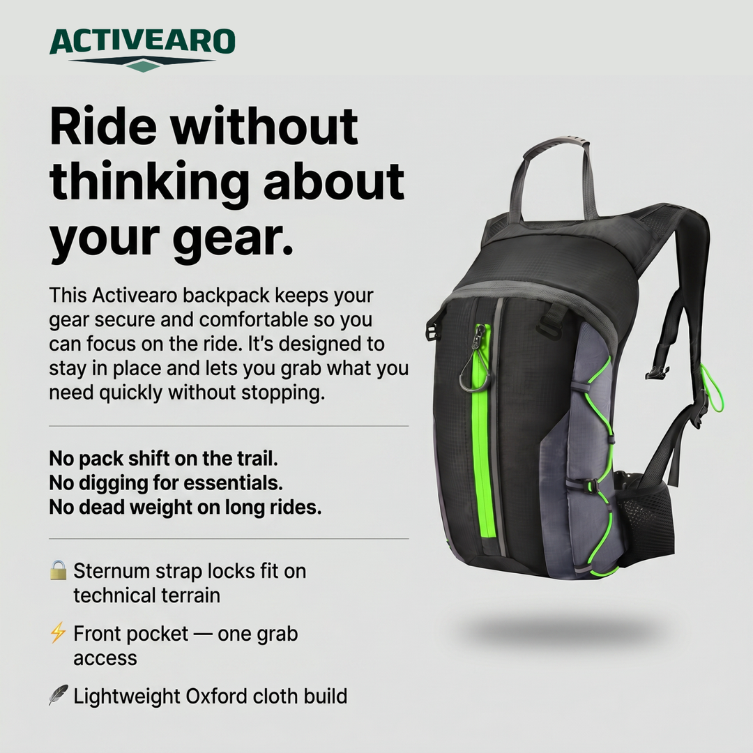10L Lightweight Cycling Backpack – Oxford Cloth Bike Pack for Commuting and Mountain Biking