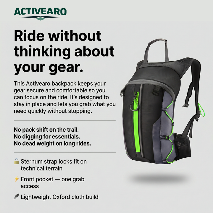 10L Lightweight Cycling Backpack – Oxford Cloth Bike Pack for Commuting and Mountain Biking