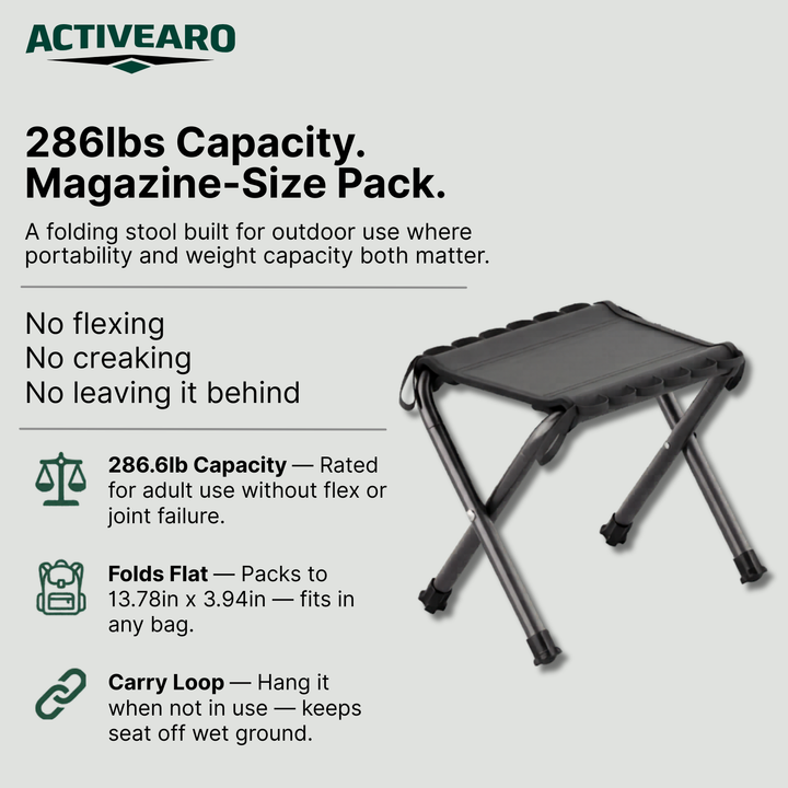 Portable Folding Stool – Lightweight Aluminum Stool for Camping and Fishing