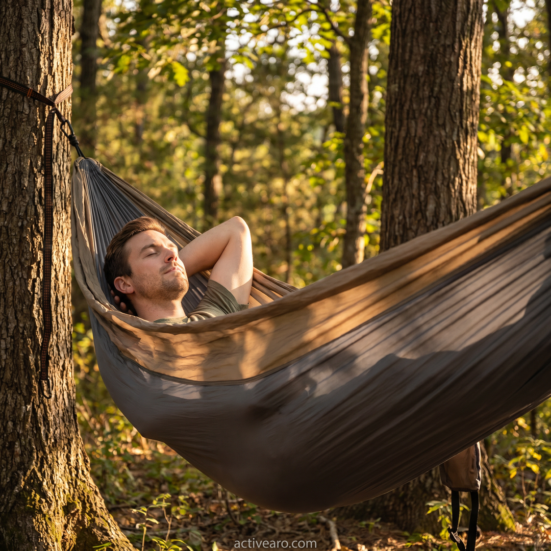 Double Parachute Hammock with Tree Straps – Camping Hammock for Backpacking
