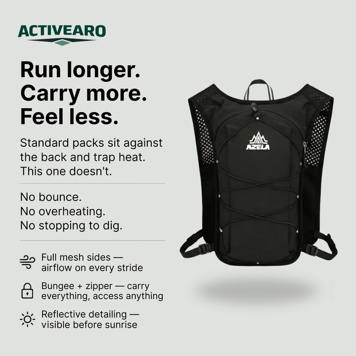 Lightweight Hydration Running Vest – Breathable Mesh Pack for Trail Running and Hiking