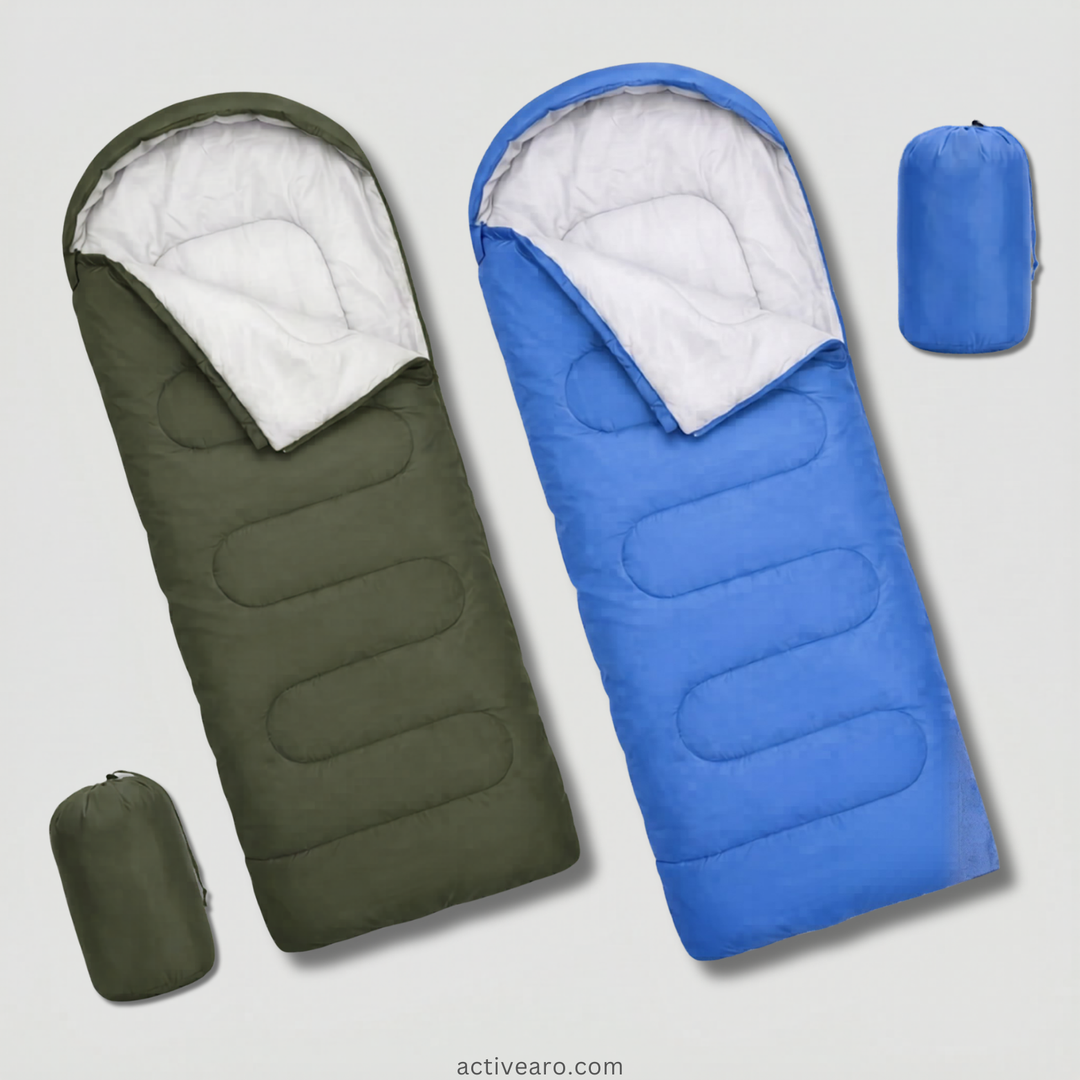 Camping Sleeping Bag 50°F to 77°F – Lightweight 3-Season Pack for Backpacking