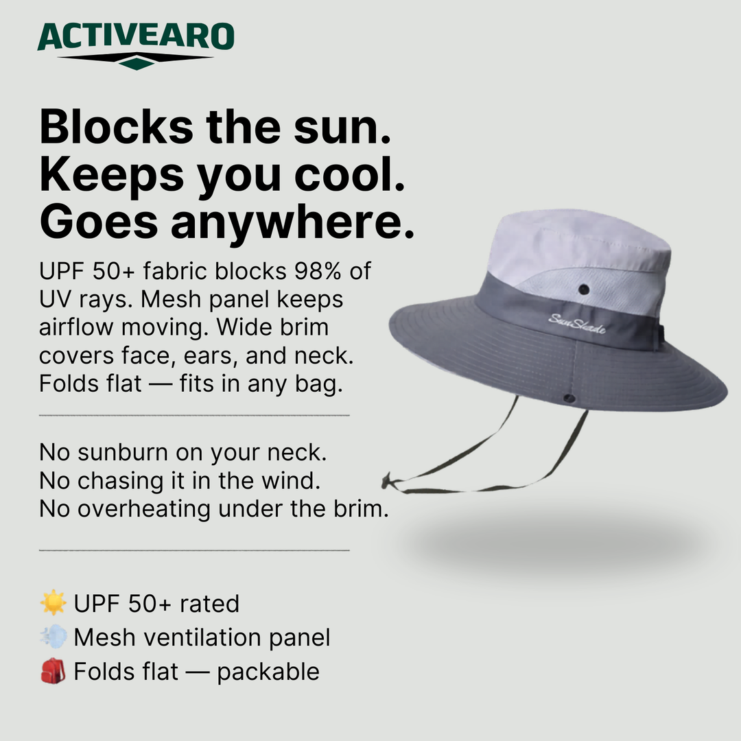 UPF 50+ Packable Sun Hat – Lightweight UV-Protective Hat for Hiking and Outdoor Use