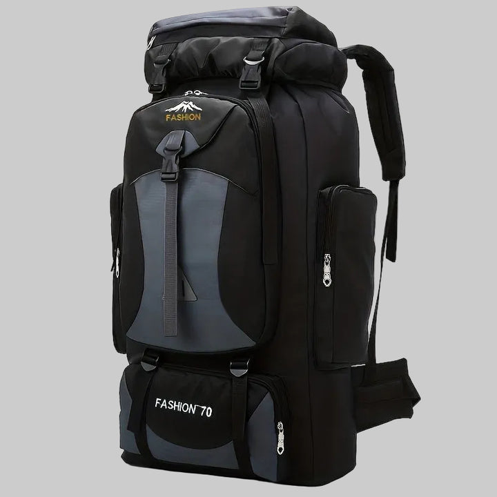 Large hiking backpack – 70L outdoor pack with adjustable straps and buckle closure