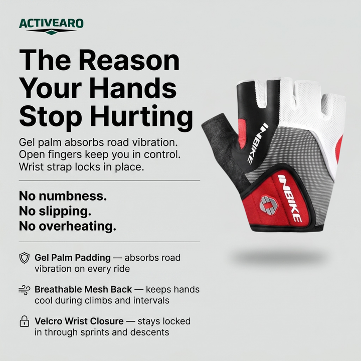 Breathable Cycling Gloves – Gel Padding with Reflective Trim