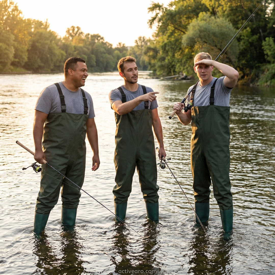 Fishing Waders with Integrated Boots – Waterproof Wading Pants for Outdoor Use