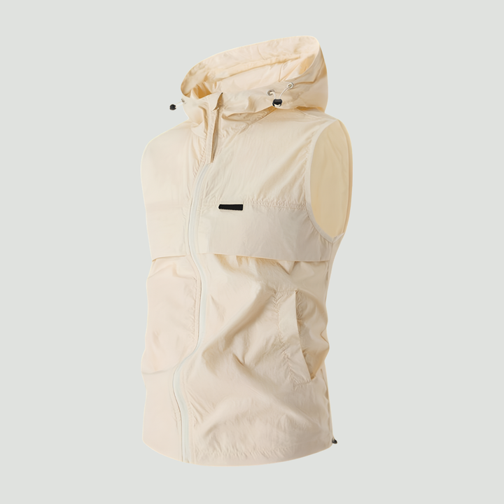 Lightweight Hooded Sleeveless Fishing Vest – Summer Outdoor Layer
